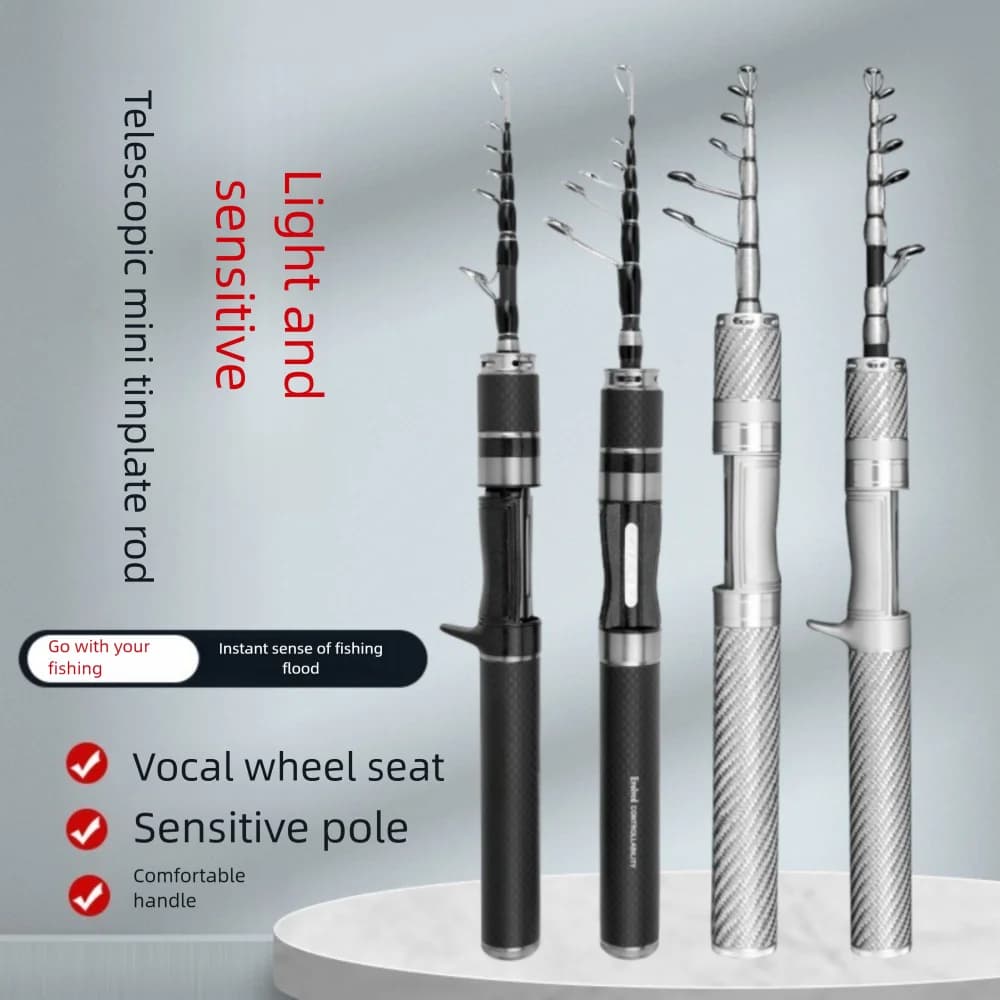 Combo canne télescopique complète 1.5-1.8m ultra courte avec moulinet casting feeder rod set