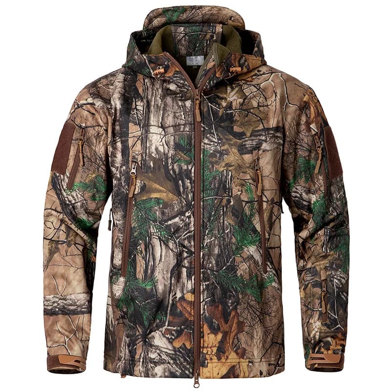 Veste tactique camouflage homme - Chasse, pêche, randonnée - Imperméable et chaude avec capuche
