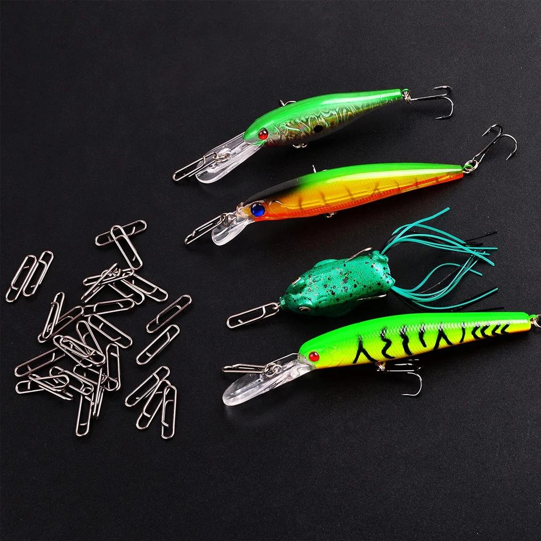 Snaps fishing 50 pièces 9KM acier inoxydable pour connexion rapide des leurres pêche mer