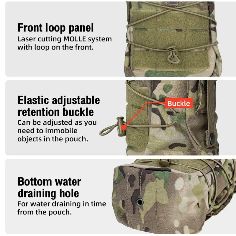 Poche tactique IDOGEAR GP 3574 - Sac utilitaire MOLLE pour équipement pêche et outdoor