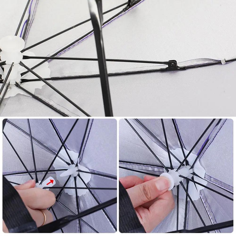 Chapeau parapluie pêche anti-vent pliable portable protection solaire pluie camping plage extérieur