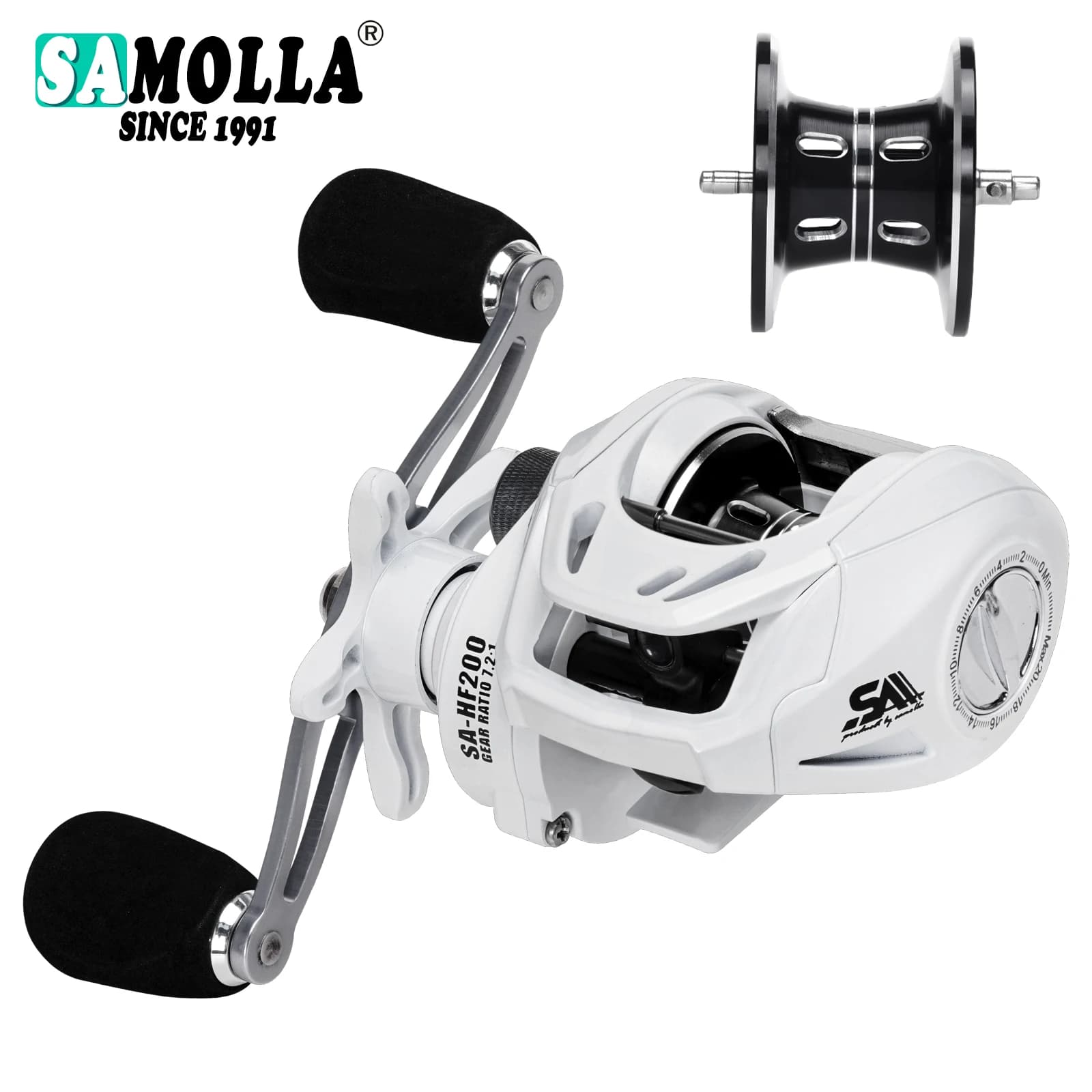 SAMOLLA New Baitcasting Reel Casting Fishing Reel Saltwater Long Shot Ultralight
