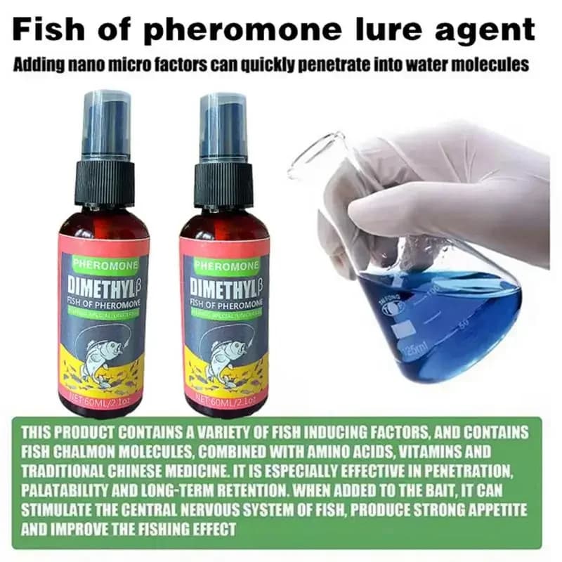 Spray attractant phéromones poissons - Appât liquide carpe crucian hareng pêche rivière sauvage