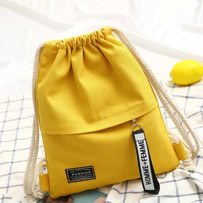 Sac à dos à cordon de serrage canvas pour pêche - Backpack double bretelles portable pour hommes et femmes