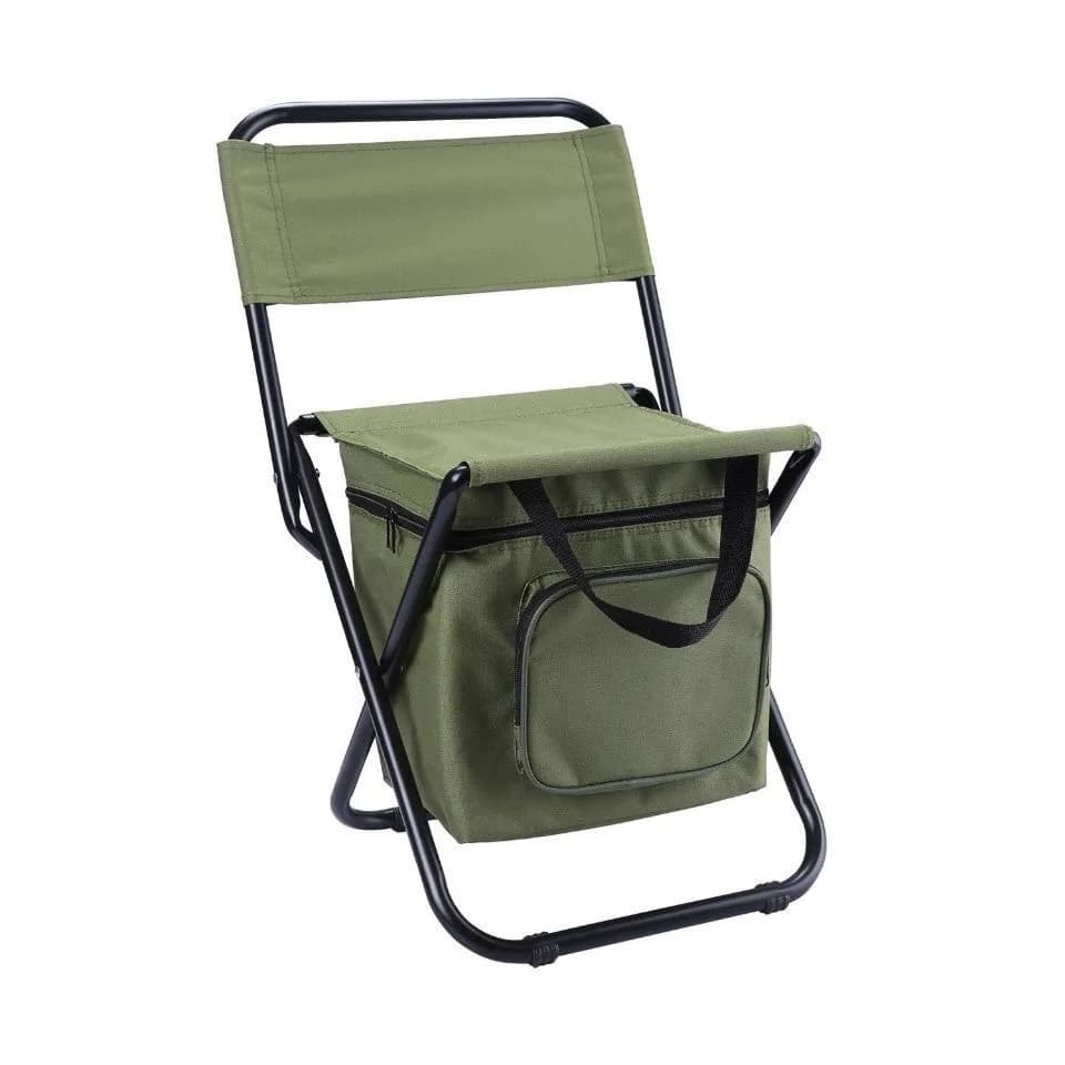 Chaise pliante portable trois-en-un camouflage poney pour pêche, camping et glacière