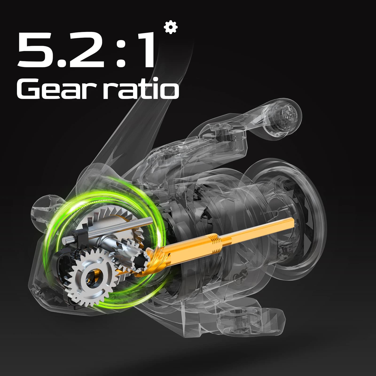Moulinet spinning HANDING M1 12kg de drag max - 9+1 roulements à billes pour pêche du brochet, perche et sandre