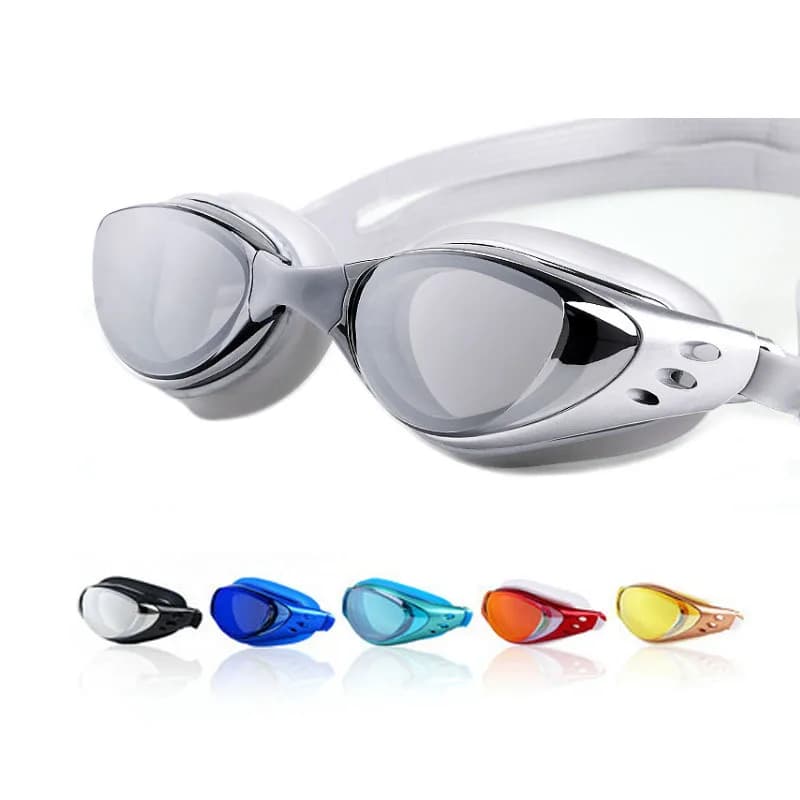 Lunettes de natation myopie -1 à -10 électroplaquées noires anti-buée pour piscine et plongée