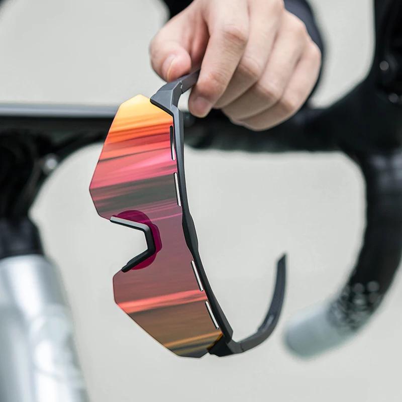 Lunettes vélo pêche ROCKBROS polarisées - 4 verres interchangeables - Monture myopie