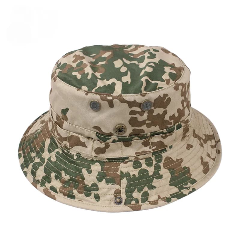 Chapeau boonie camouflage feuilles de chêne allemand pour pêche en forêt et rivière