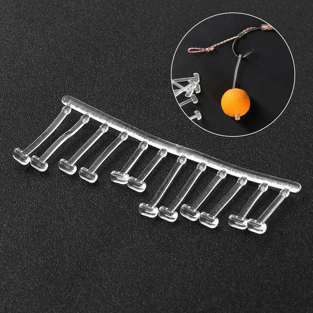 Stoppers anti-fond pour montage hair rig 120 pièces, clairs, pour pêche à la carpe avec pop-up