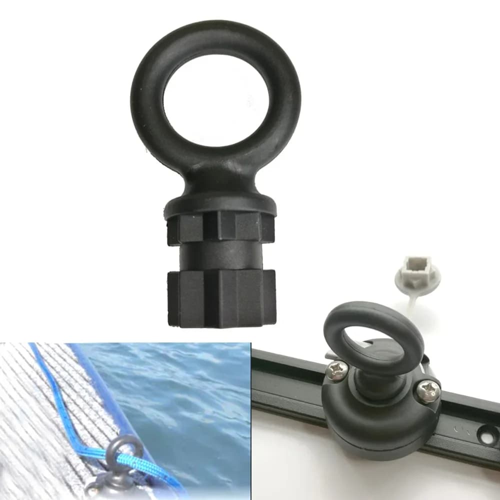 Support de canne à pêche pour kayak - Kit de fixation murale avec œillets et cordes de sanglage