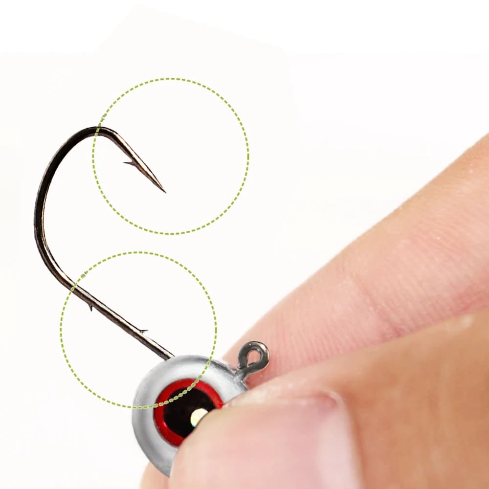 Jig Head Big Fish Eye 5-20Pcs - Têtes Plombées Œil 3D pour Ned Rig et Pêche Fine