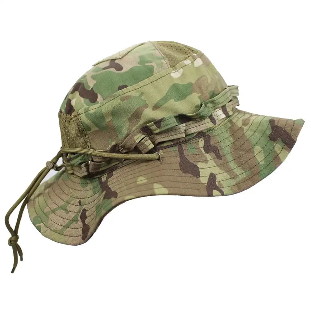 Chapeau bonnie camouflage pêche randonnée protection solaire avec poche carrée
