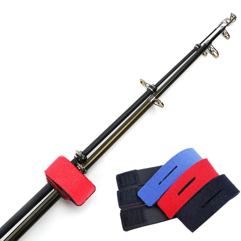 Sangle élastique réutilisable pour canne à pêche, 5 ou 10 bandes de fixation anti-dérapantes pour matériel