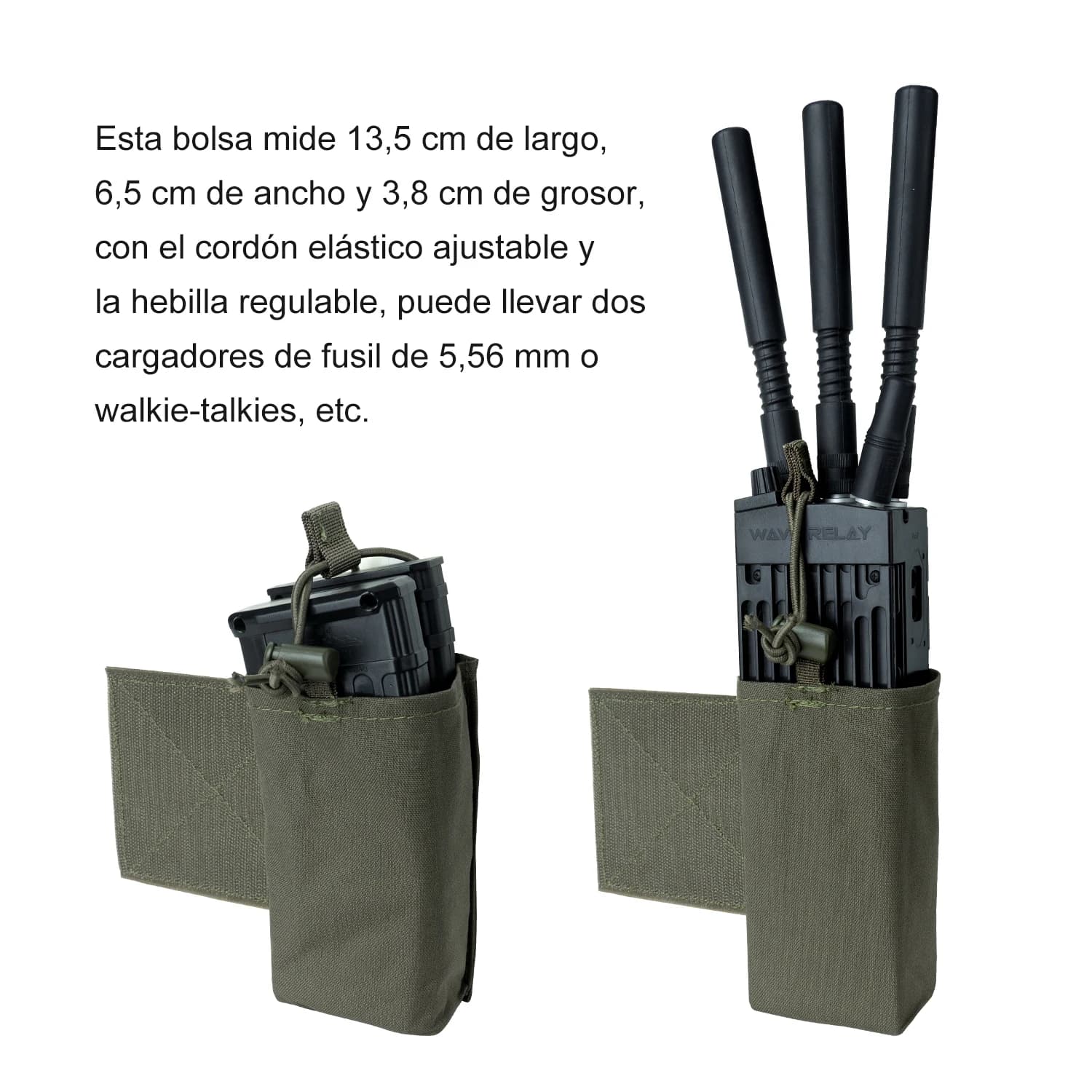 Pochette radio tactique IDOGEAR 3317-D pêche - Porte talkie-walkie extensible camouflage