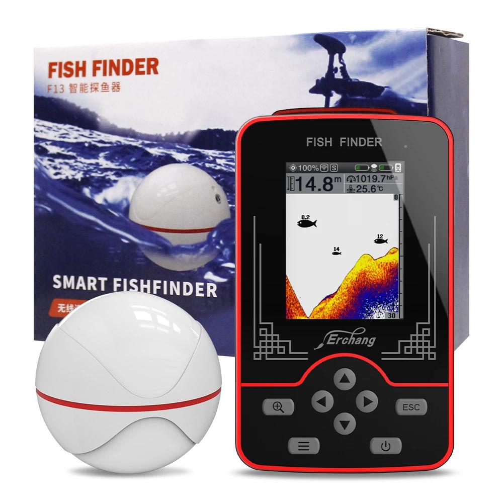Sondeur sans fil Erchang F13 rechargeable 100m pour pêche lac rivière mer détection poissons