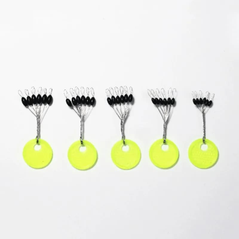 120PCS Space Beans Stoppers en Caoutchouc Noir pour Pêche à la Carpe - Flotteurs Ovales Équipement Pêche