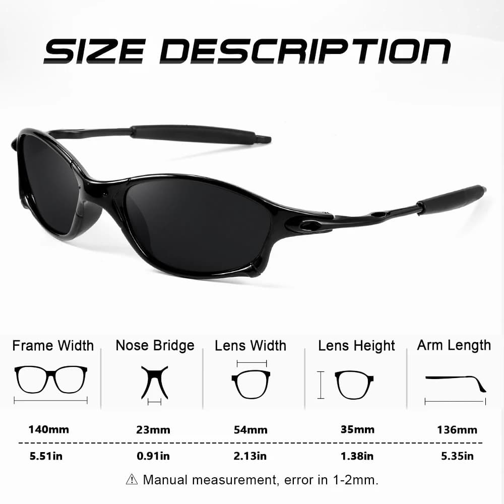 Lunettes rectangle full rim vintage Y2K miroir homme pêche plage conduite UV400