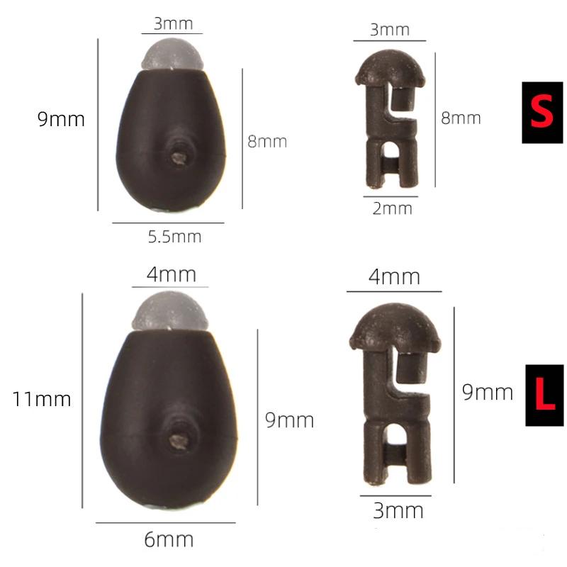 50PCS perles connecteur feeder méthode pêche carpe - accessoires montage rapide change rapide 2023