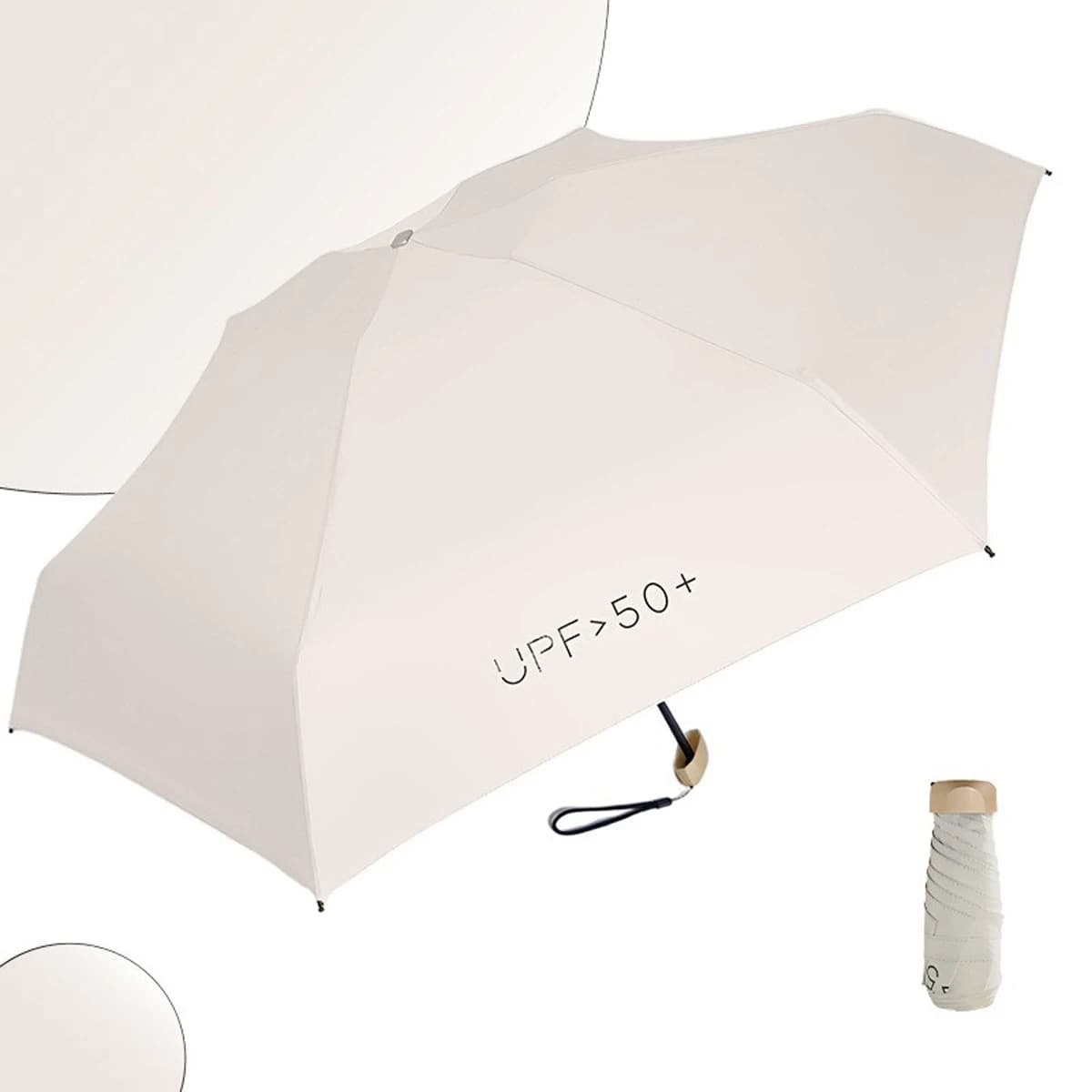 Parapluie anti-UV pliant ultra-léger - Protection solaire portable 5 plis compact pêche extérieur