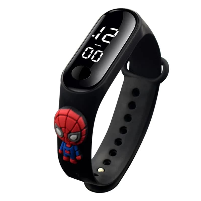 Montre enfant Spiderman 3D cartoon garçon sport bracelet étanche LED numérique étudiant horloge