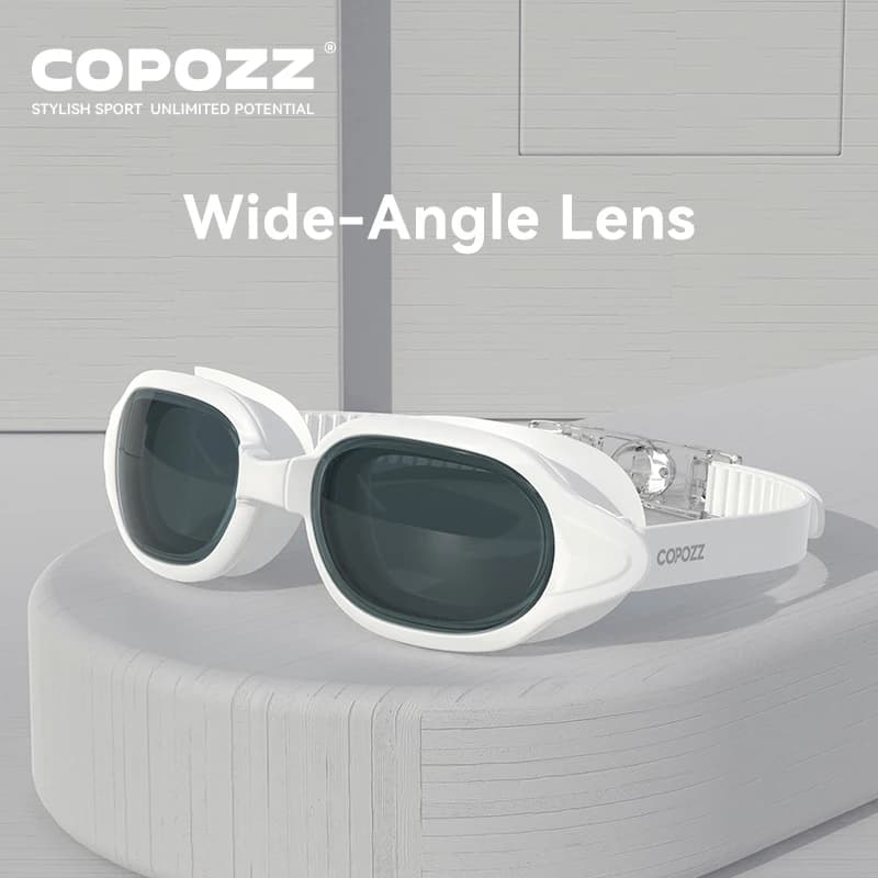 Lunettes de natation professionnelles COPOZZ anti-buée avec correction -1.5 à -7 pour adultes