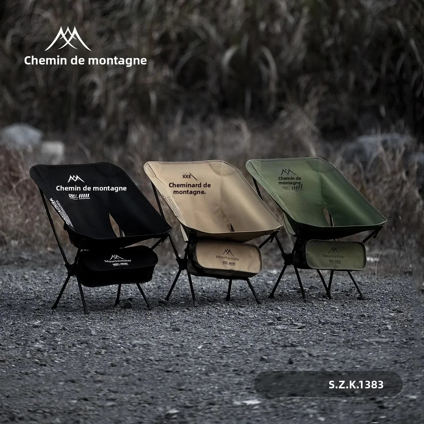 Fauteuil lune MOUNTAINHIKER ultra-léger alliage aluminium - Banc pliant portable camping randonnée pêche vert noir kaki