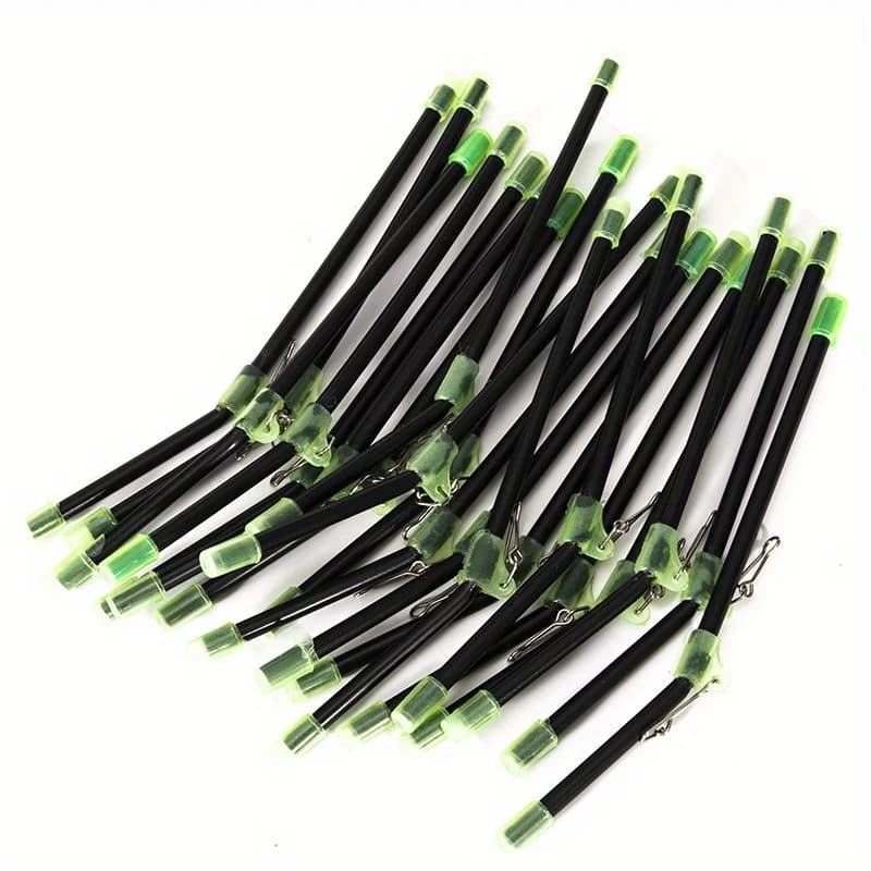 20 pièces bas de ligne anti-emmêlement luminescents avec connecteur à clip pour pêche en mer