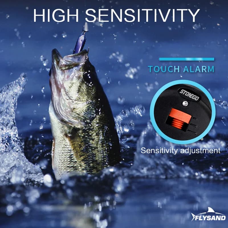 Alarme électronique FLYSAND capteur morsure poisson - indicateur sensible alerte sonore accessoires pêche