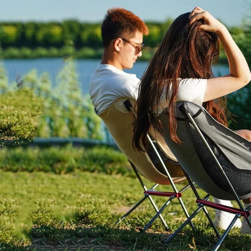 Chaise de camping pliante compacte en aluminium avec sac de transport pour randonnée pêche