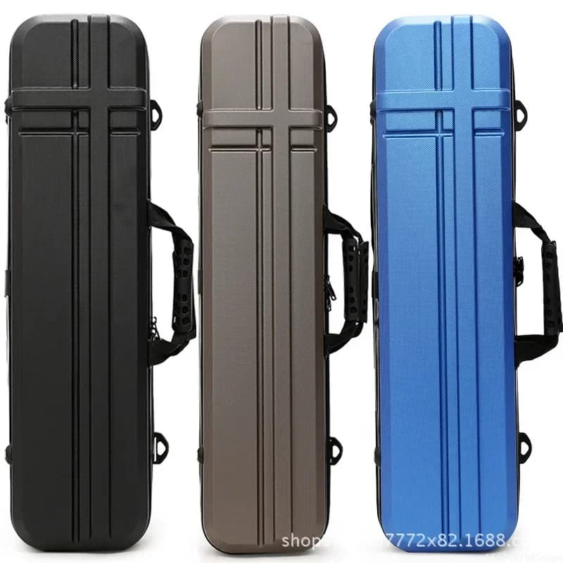 Étui rigide ABS protection cannes pêche 70-130cm étui transport dur portable couverture sécurité