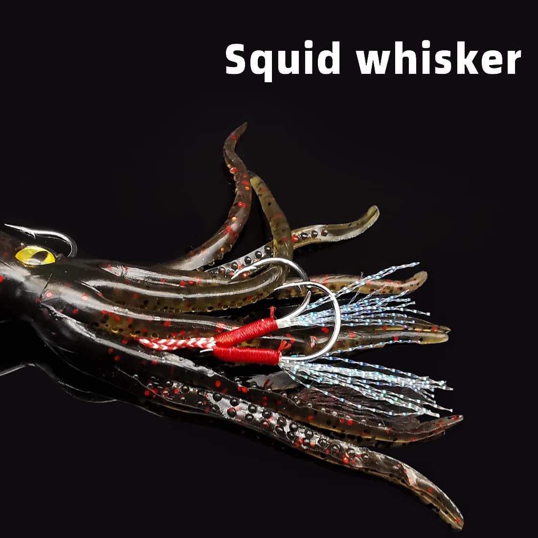 Leurres souples luminescents ANFS pour saumon et truite - appâts artificiels glow squid avec jig plombé