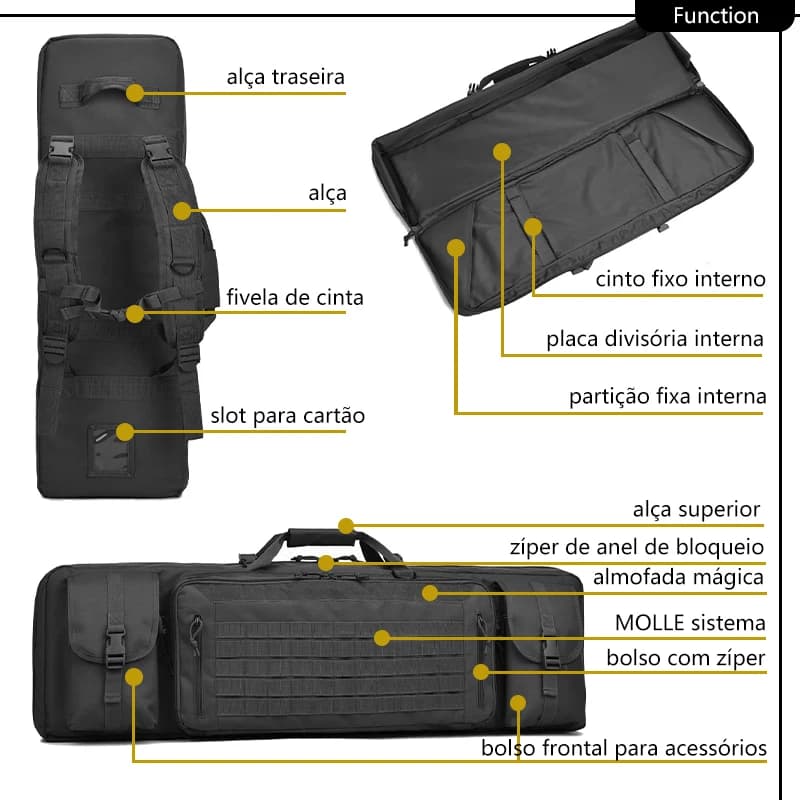 Sac à dos grande capacité pour chasse et pêche - Système MOLLE - 46 pouces - Rangement accessoires outdoor