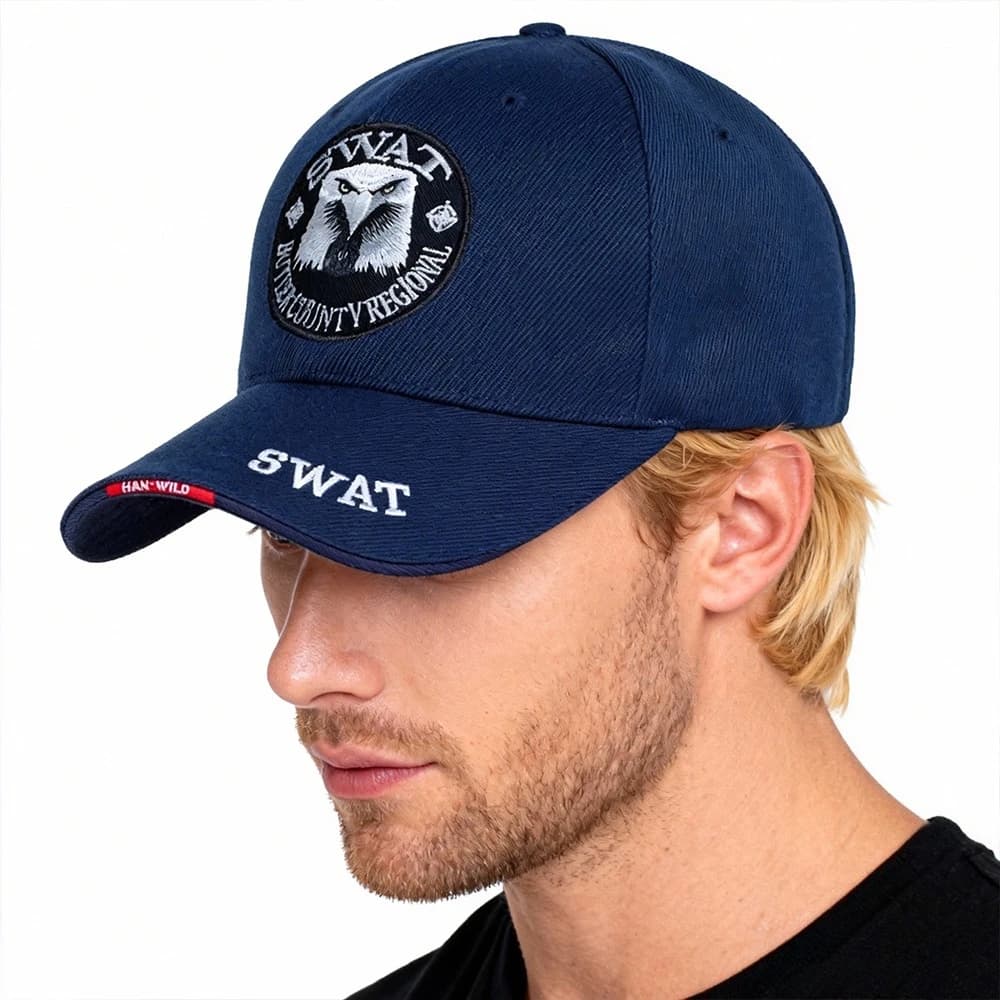Casquette tactique SWAT Eagle brodée - Modèle militaire pour pêche et activités outdoor