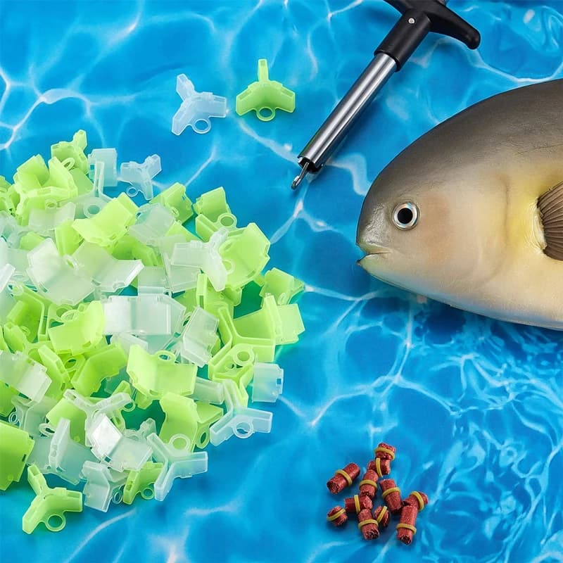 50 capuchons protecteurs pour hameçons triples, avec fentes et manchons, accessoires de pêche légers et durables