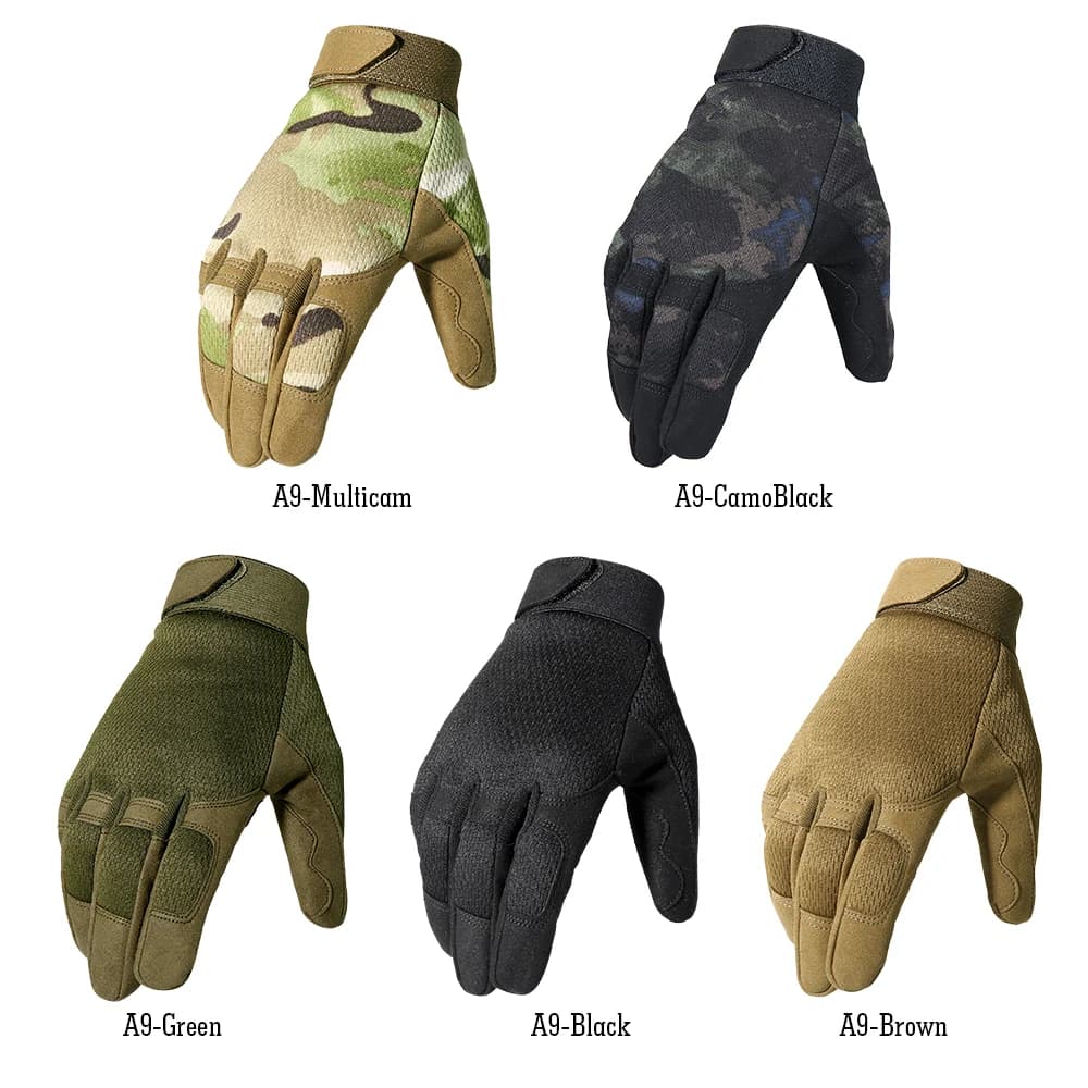 Gants tactiques été homme plein air vélo pêche chasse pleine main camouflage airsoft