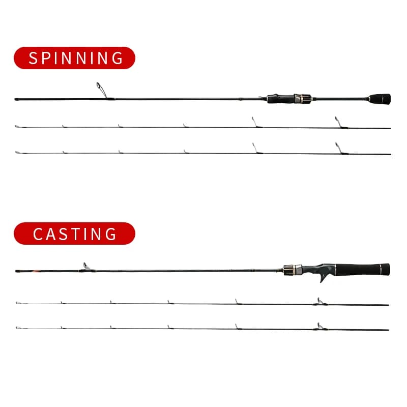 Canne à truite L+UL Tips pour pêche légère au leurre spinning et baitcasting en rivière