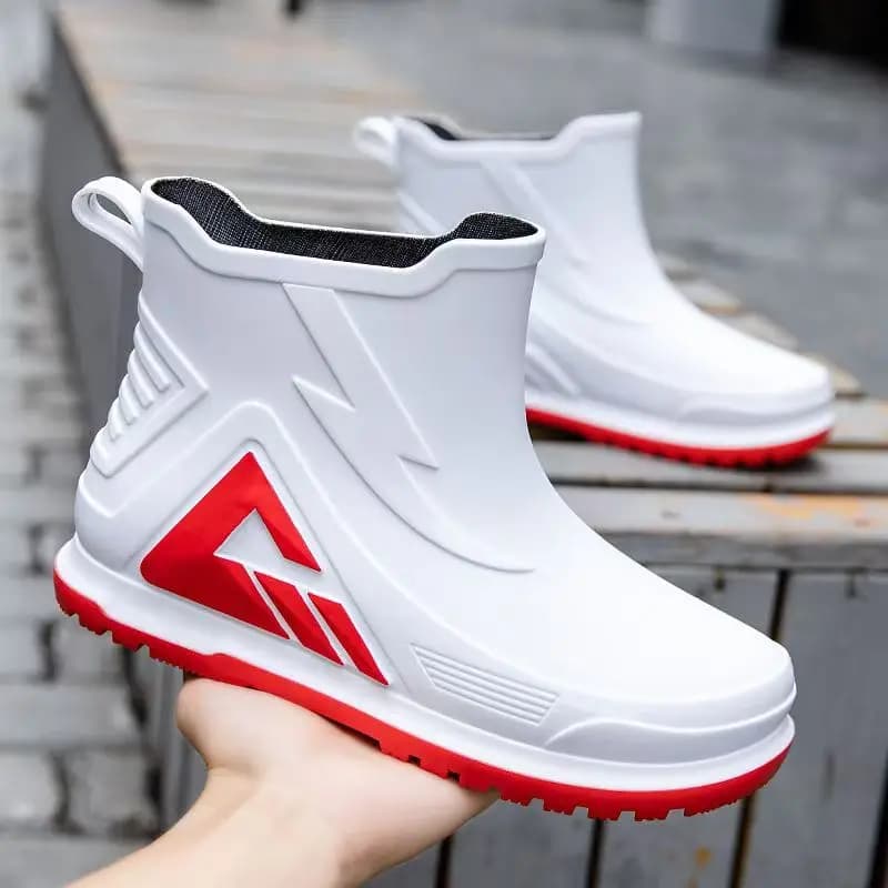 Chaussures pêche cheville semelle épaisse homme - Bottes travail quatre saisons antidérapantes pêche wading