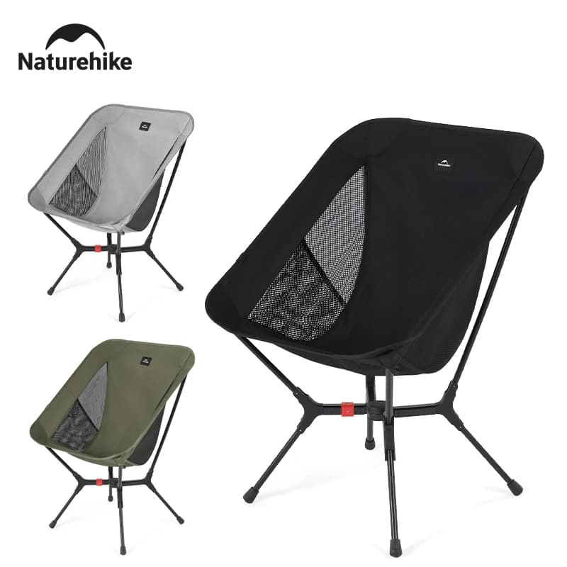 Chaise pliante aluminium Naturehike YL01 200kg - Fauteuil lune robuste pour pêche et camping
