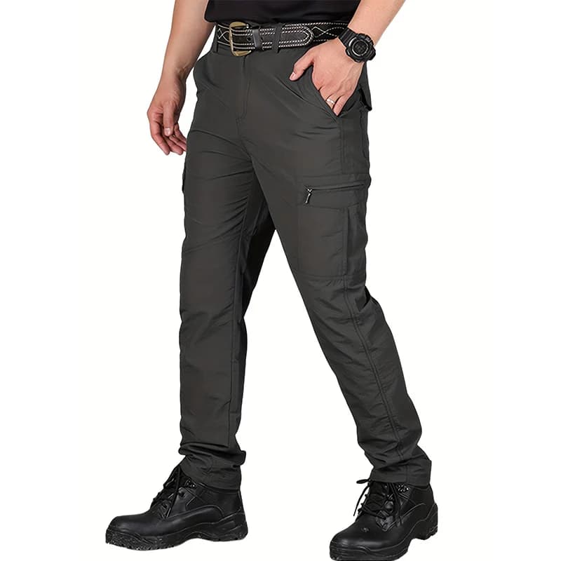 Pantalon cargo pêche homme été fin séchage rapide randonnée pêche travail respirant multi-poches