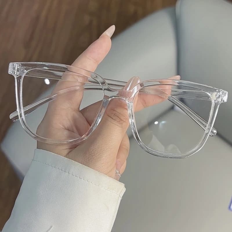 Lunettes carrées anti-lumière bleue rétro pour pêche camping femme - Monture légère finie