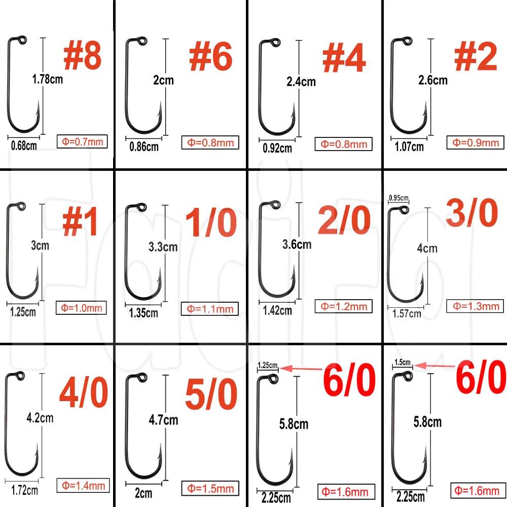 Hameçons Aberdeen 50/100 pièces angle 90° pour jig montage mouches pêche mer eau douce tailles variées