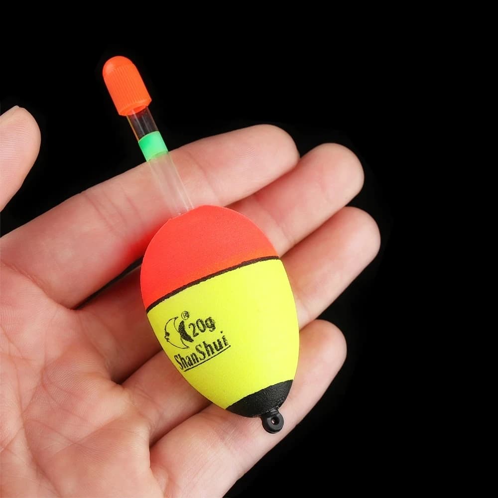Lot 2 flotteurs EVA lumineux pour pêche en mer et rock fishing - Flotteurs mousse 5 à 60g