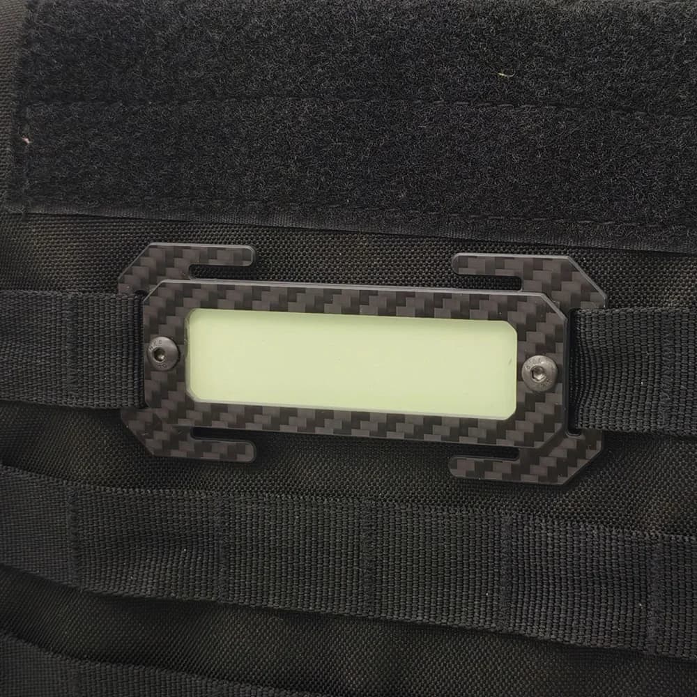 Patch tactique molle fibre carbone groupe sanguin lumineux pêche nocturne équipement