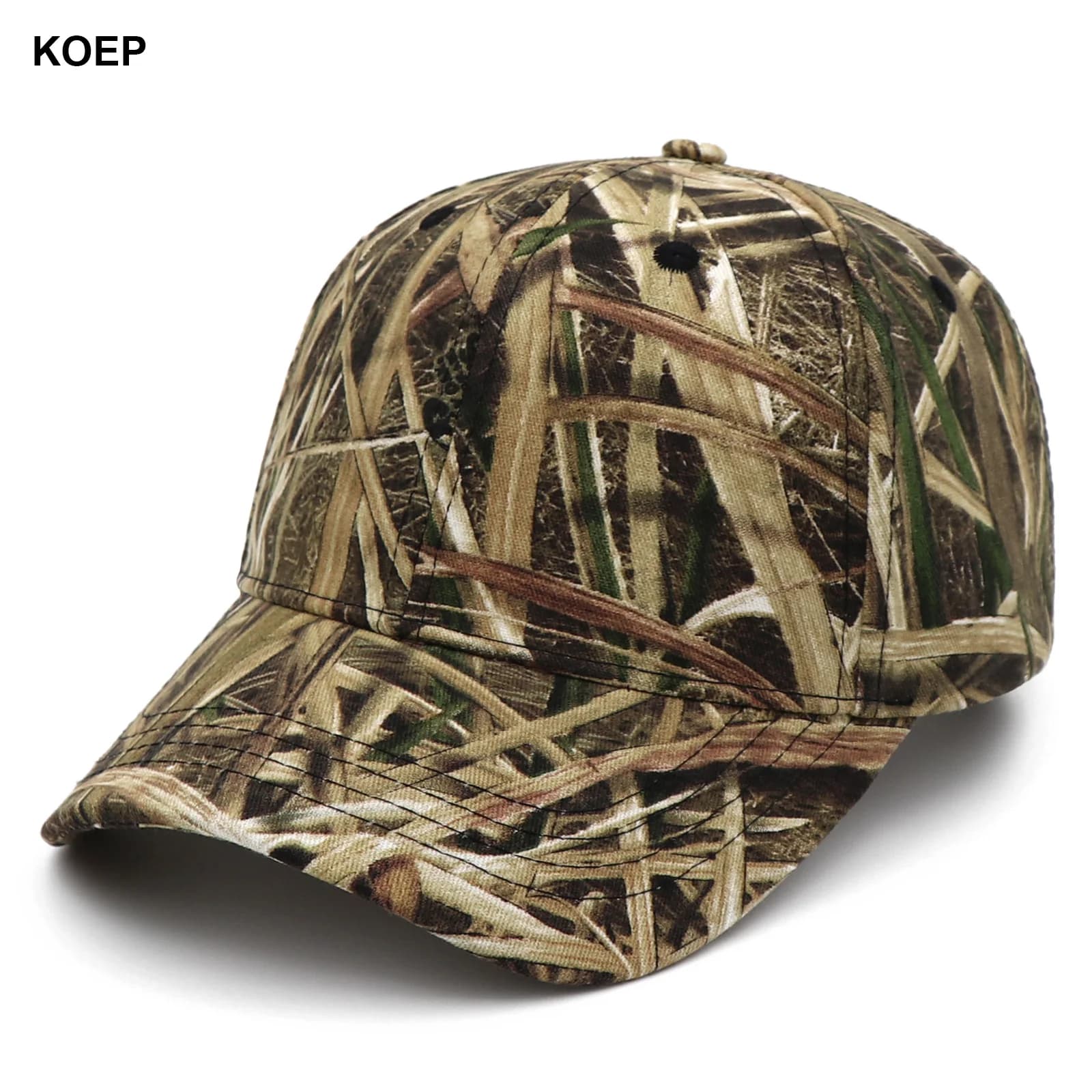 Casquette baseball pêche jungle KOEP - Camouflage roseau snapback cotton activités outdoor chasse