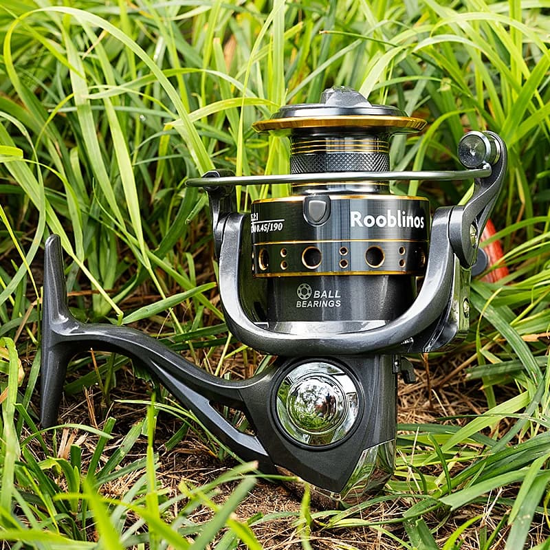 Moulinet spinning Rooblinos pour truite et carpe, métal interchangeable gauche/droite, eau douce et mer