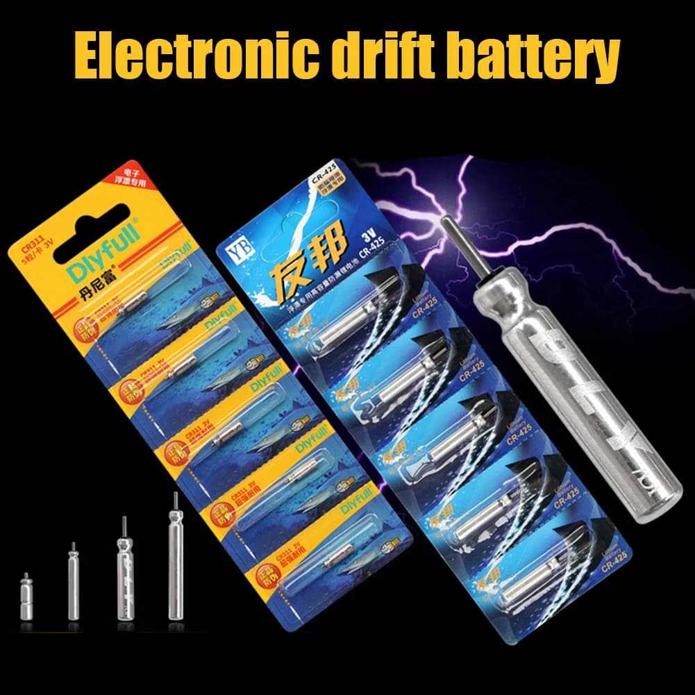 Piles bouton CR pour flotteurs électroniques de pêche - Lot de 10 à 100 piles lithium
