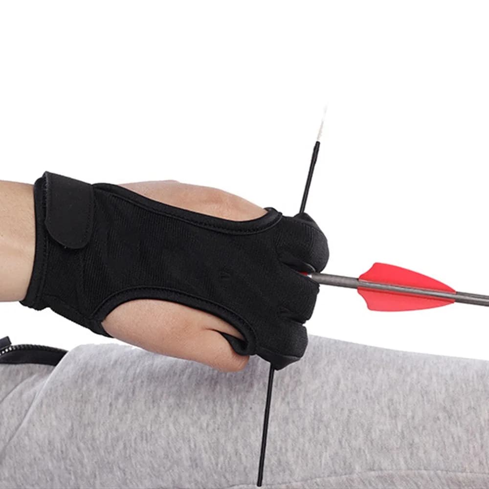 Accessoire pêche protège-main 3 doigts archerie protection tir arc équipement outdoor