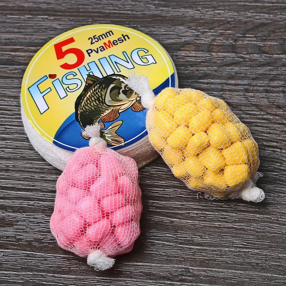 Filet soluble PVA 5M pour pêche à la carpe - Diamètres 25/37/44mm, emballage d'appâts qui se dissout dans l'eau
