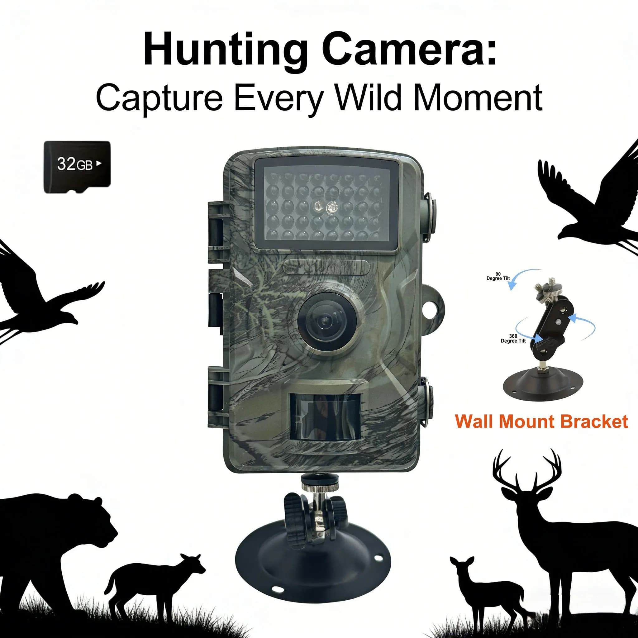 Caméra de piste IP66 étanche avec vision nocturne infrarouge pour surveillance continue de la faune aquatique